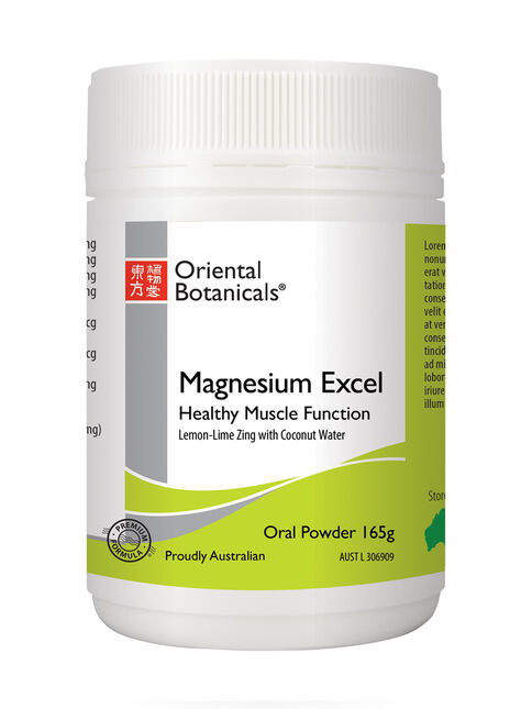Magnesium Excel Powder Lemon-Lime Zing 165g 
